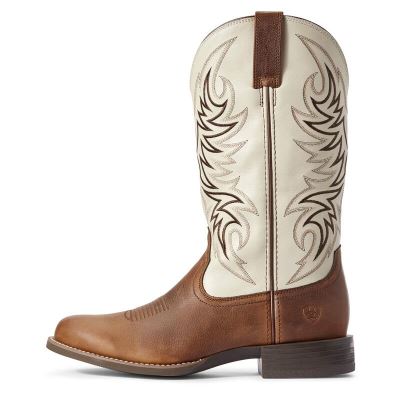 Ariat Sport Horseman Kahverengi / Krema Western Csizma Erkek (29848-864)